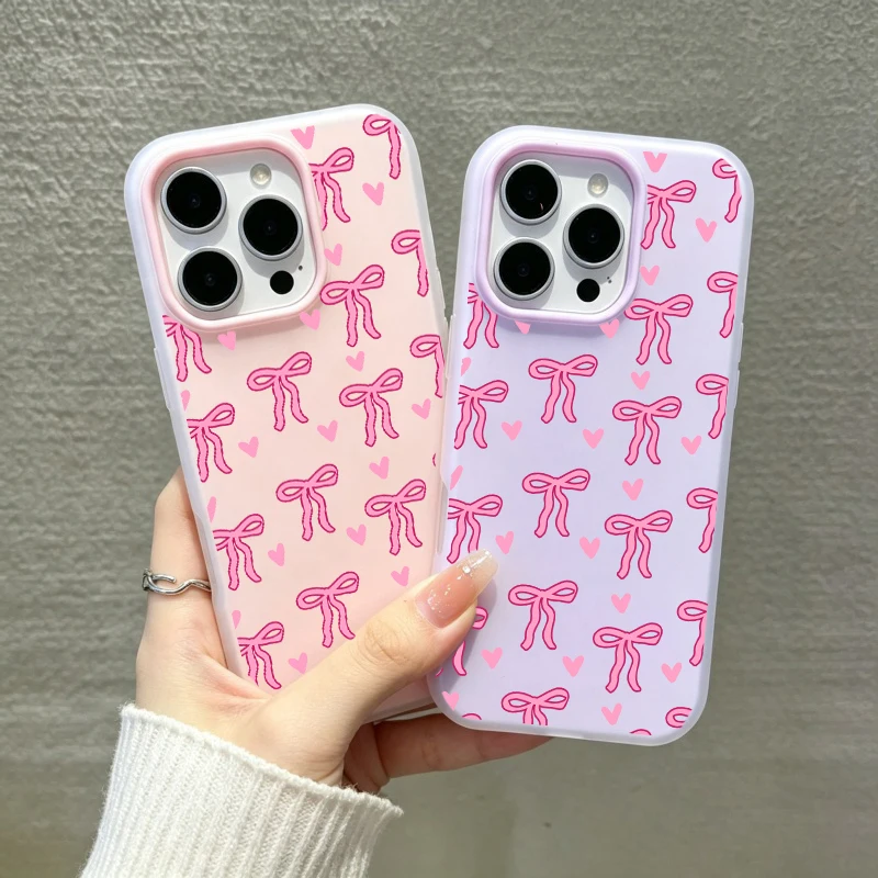 Samsung Galaxy A55 - Custodia con fiocco rosa per Samsung