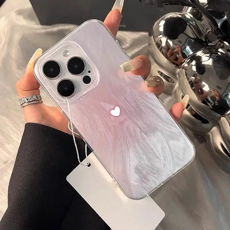 Samsung Galaxy A55 - Cover Semplici con Cuore Rosa Sfumato